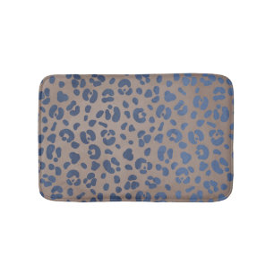 Leopard Blue Pattern Badematte