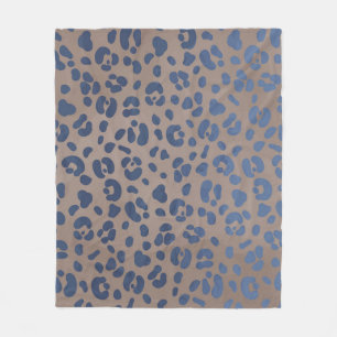 Leopard Blue Pattern Fleecedecke