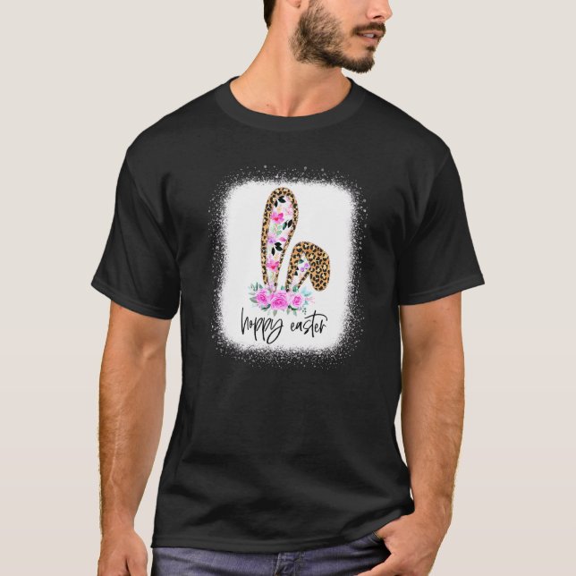 Leopard Blumenmohn Osterblüte T-Shirt (Vorderseite)