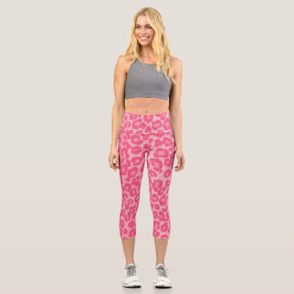 Leopard Blush Capri Leggings