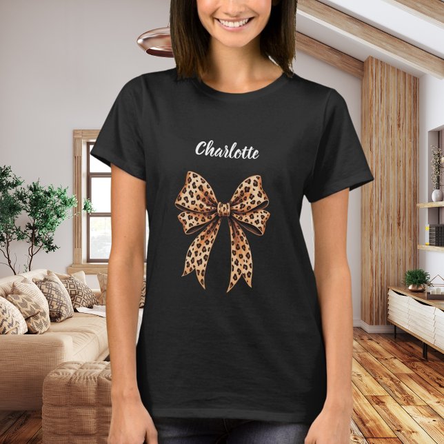 Leopard-Bogen-Name T-Shirt (Von Creator hochgeladen)