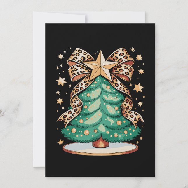 Leopard-Bogen-Weihnachtsbaum Glam Weihnachten Xmas (Vorderseite)