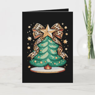 Leopard-Bogen-Weihnachtsbaum Glam-Weihnachten Xmas Karte