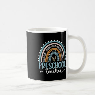 Leopard Boho Rainbow Zurück zur Schule Kaffeetasse