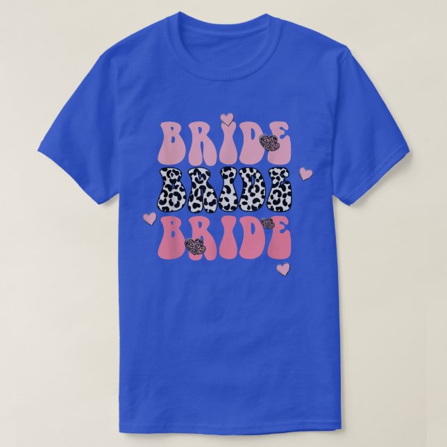 Leopard Bride Brautparty Bride zu Bacheloret T-Shirt (Design vorne)