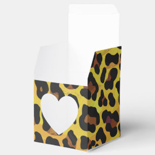 Leopard Brown und Gelb Print Geschenkschachtel