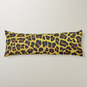 Leopard Brown und Gelb Print Seitenschläferkissen