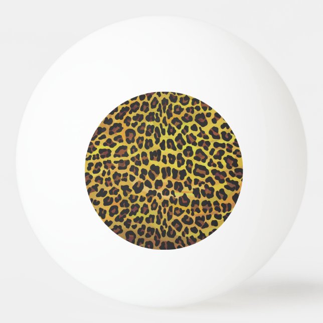 Leopard Brown und gelber Druck Tischtennisball (Vorderseite)