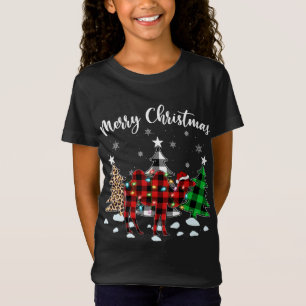 Leopard Buffalo Kariert Matching Camel Christmas P T-Shirt