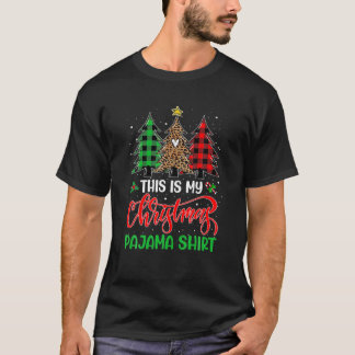 Leopard Buffalo Kariert Weihnachten Weihnachten We T-Shirt