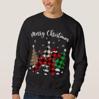 Leopard Buffalo Kariert Wire Fox Terrier Dog Chris Sweatshirt