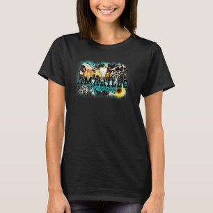 Leopard Bull Skull Amarillo by Morning Western Cou T-Shirt