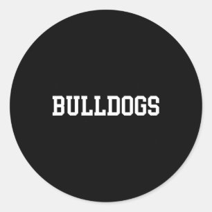 Leopard Bulldogs Schulgeist Name Fan Team Rücken Runder Aufkleber