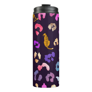 Leopard Butterfly Black Thermosbecher