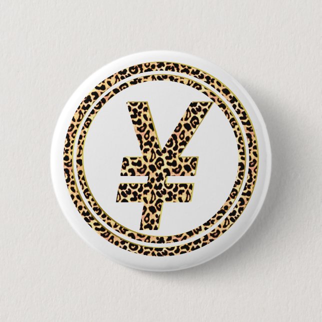 Leopard-¥ Button (Vorderseite)