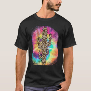 Leopard Cactus Serape Cactus Print Texas Cactu Tur T-Shirt