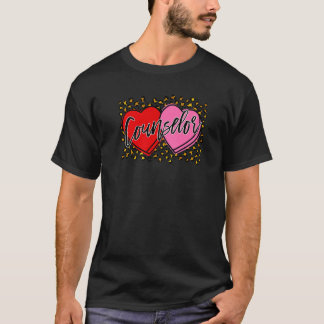 Leopard Candy Herzberater Funny Counselor Vale T-Shirt