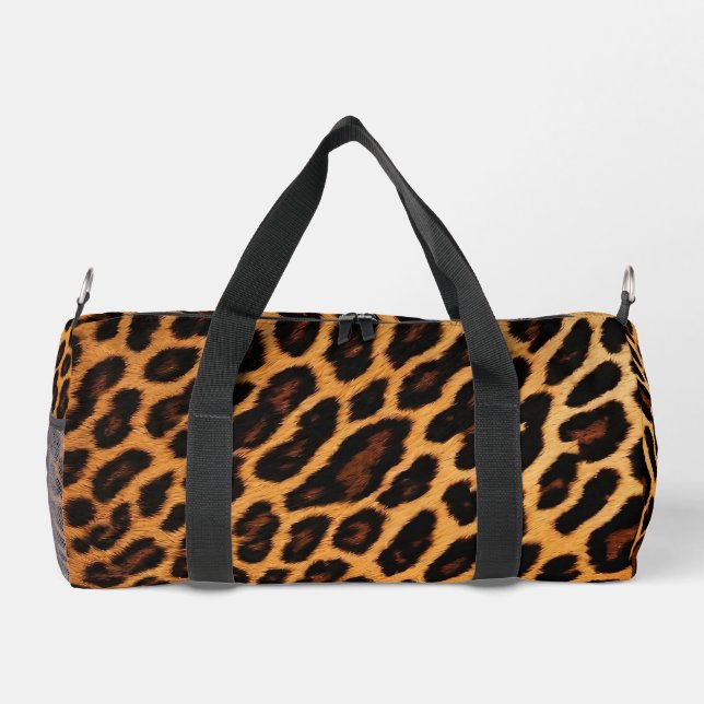 Leopard Cat Animal Print Moderne Sammlung Duffle Bag (Rückseite)