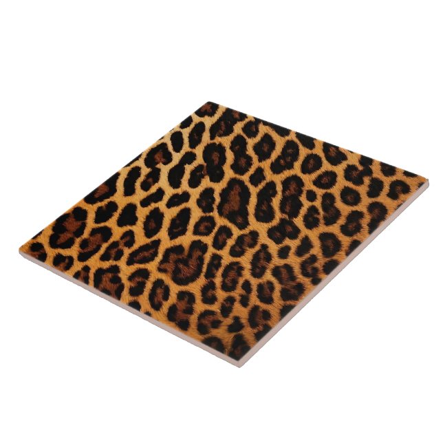 Leopard Cat Animal Print Moderne Sammlung Fliese (Seite)