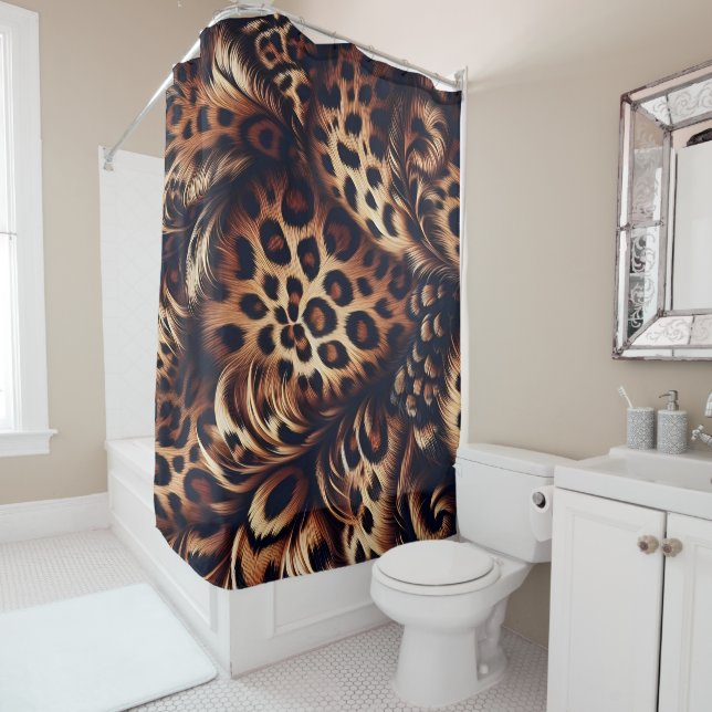 Leopard Charm: Die kühne Aussage Duschvorhang (Beispiel)