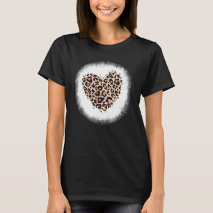 Leopard Cheetah Animal Print Heart T-Shirt