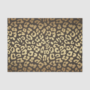 Leopard Cheetah Animal Skin Print Gold Glam Chic Seidenpapier