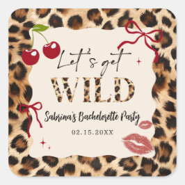 Leopard Cheetah Bachelorette Party Sticker