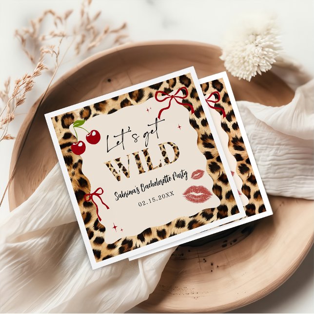 Leopard Cheetah Bachelorette Weekend Party Napkins Serviette (Von Creator hochgeladen)