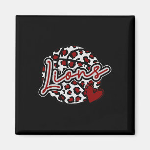 Leopard Cheetah Bysketbyll Lions Maroon Spirit Gam Magnet
