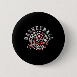Leopard Cheetah Bysketbyll Mama Button