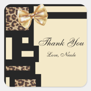 Leopard Cheetah Druck Farbfeld Aufkleber Label