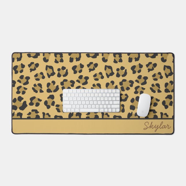 Leopard Cheetah Poster de animal Personnalisé Nom  (Clavier et souris)