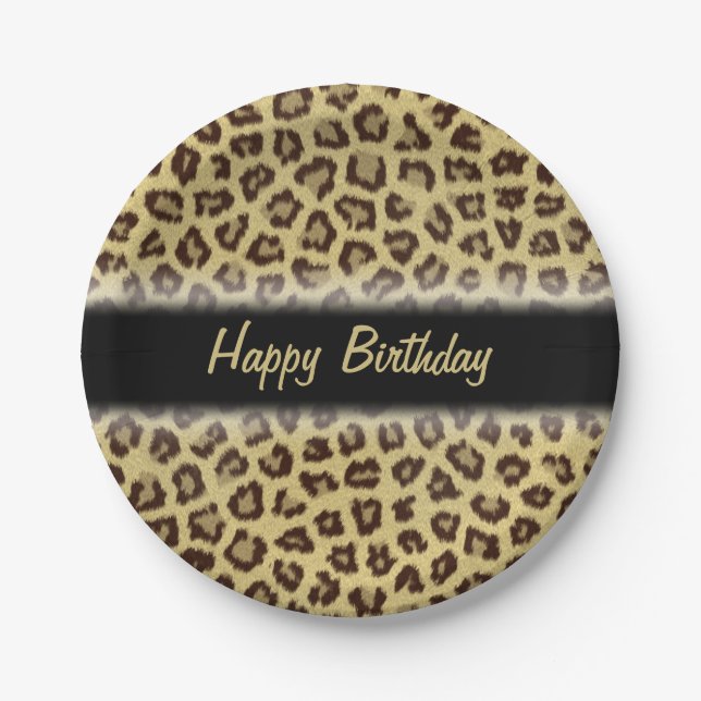 Leopard / Cheetah Print Custom Party Pappteller (Vorderseite)