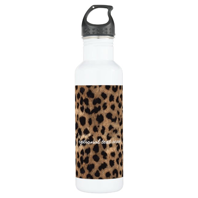 Leopard Cheetah Print Glamour Girls Trinkflasche (Vorderseite)