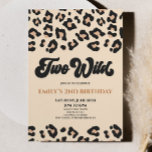 Leopard Cheetah Print Two Wild 2. Geburtstag Party Einladung<br><div class="desc">Dies ist eine Leopard Cheetah Print Two Wild 2. Geburtstag Party Einladung!</div>