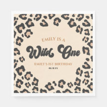 Leopard Cheetah Print Wild 1. Geburtstag Party
