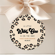 Leopard Cheetah Print Wild One Baby Dusche