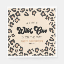 Leopard Cheetah Print Wild One Baby Dusche