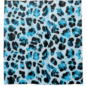 Leopard Cheetah Skin: Vintage Gefärbte Krawatte de Duschvorhang