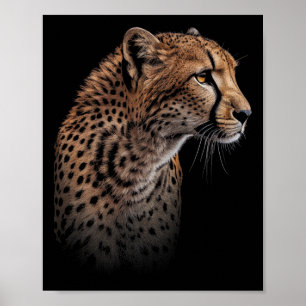 Leopard Cheetah Tiger Leopard Face Lion Cat Poster