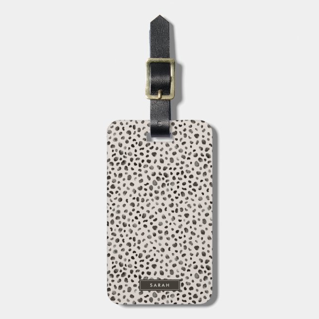 Leopard Cheetah Wild Animal Skin Pattern Gepäckanhänger (Vorderseite vertikal)