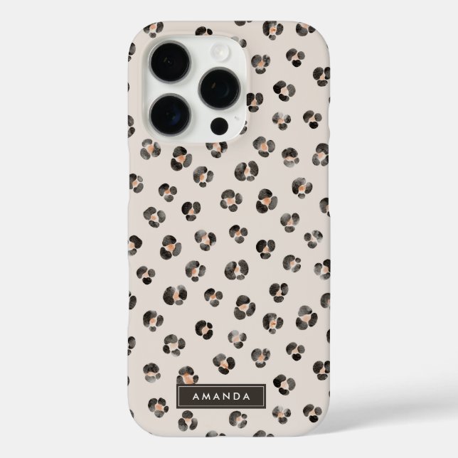 Leopard Cheetah Wild Animal Skin Pattern iPhone 16 Pro Hülle (Rückseite)