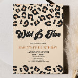 Leopard Cheetah Wild & Five 5. Geburtstagsparty Einladung<br><div class="desc">Dies ist eine Leopard Cheetah Print Wild & Five 5. Geburtstagsparty Einladung!</div>