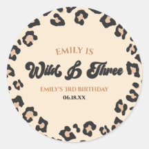 Leopard Cheetah Wild & Three 3. Geburtstags-Party