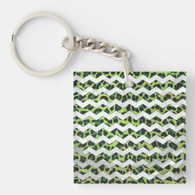 Leopard Chevron noir et vert (Devant)