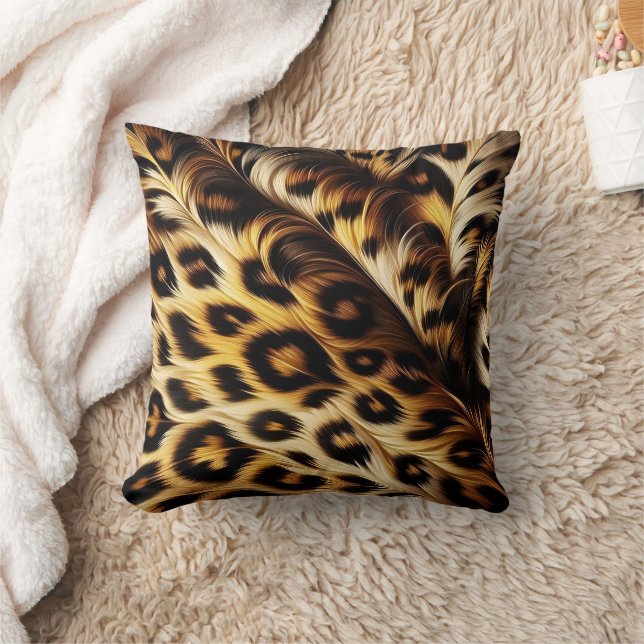 Leopard Chic: Ein stilvolles Kissen für jedes Zimm (Decke)