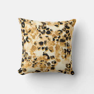 Leopard Chic: Vintages Muster Eleganz. Kissen
