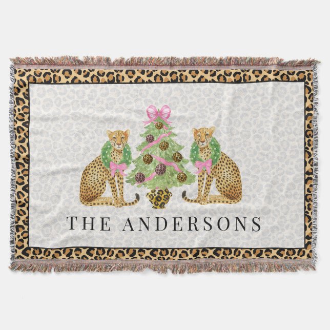 Leopard Christmas Decke (Vorderseite)