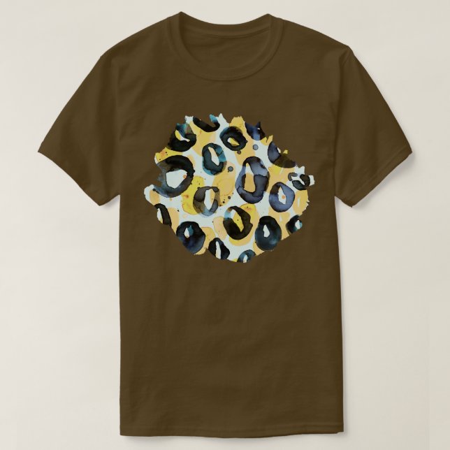 Leopard Circles Yellow T-Shirt (Design vorne)