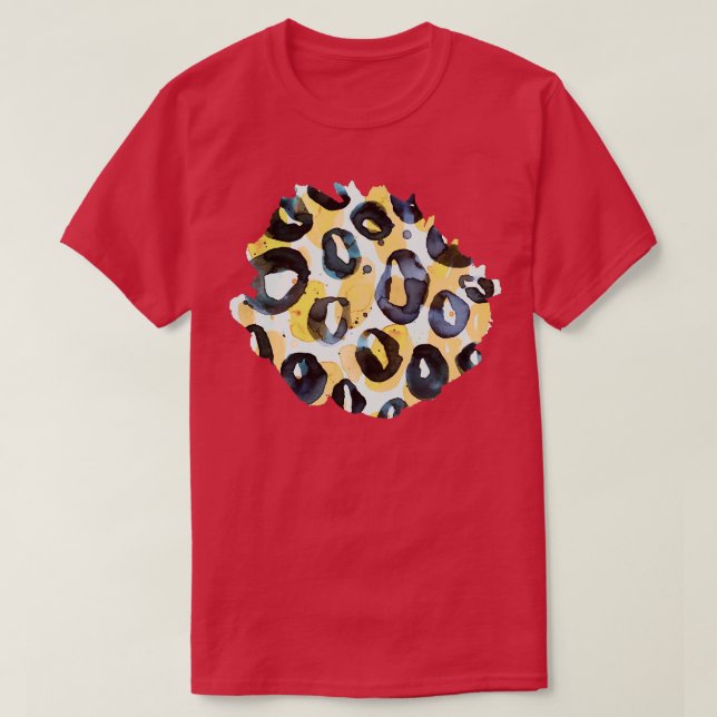 Leopard Circles Yellow T-Shirt (Design vorne)